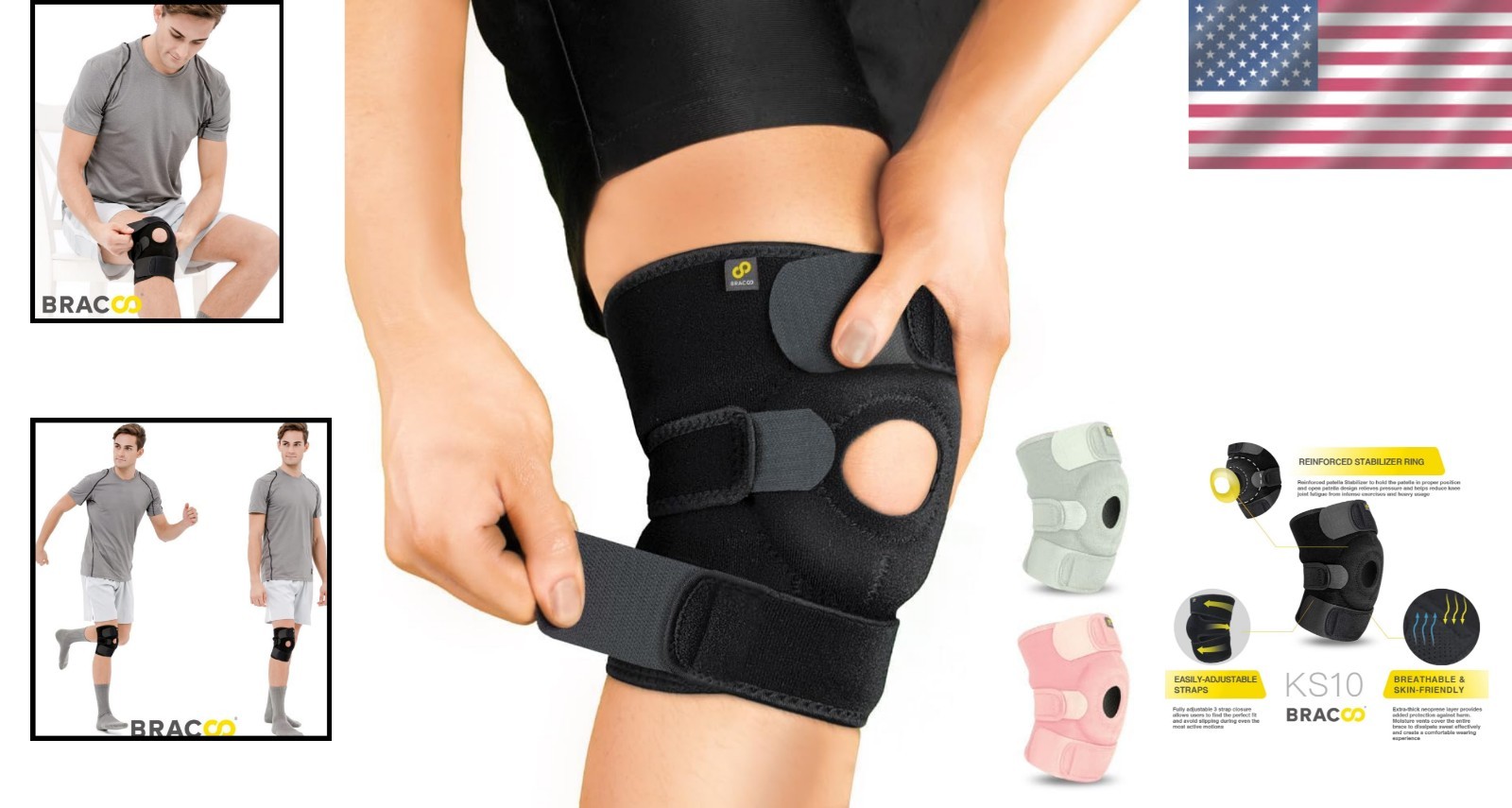 Adjustable Knee Support Brace for Men and Women – Perfect for Sports & Recovery