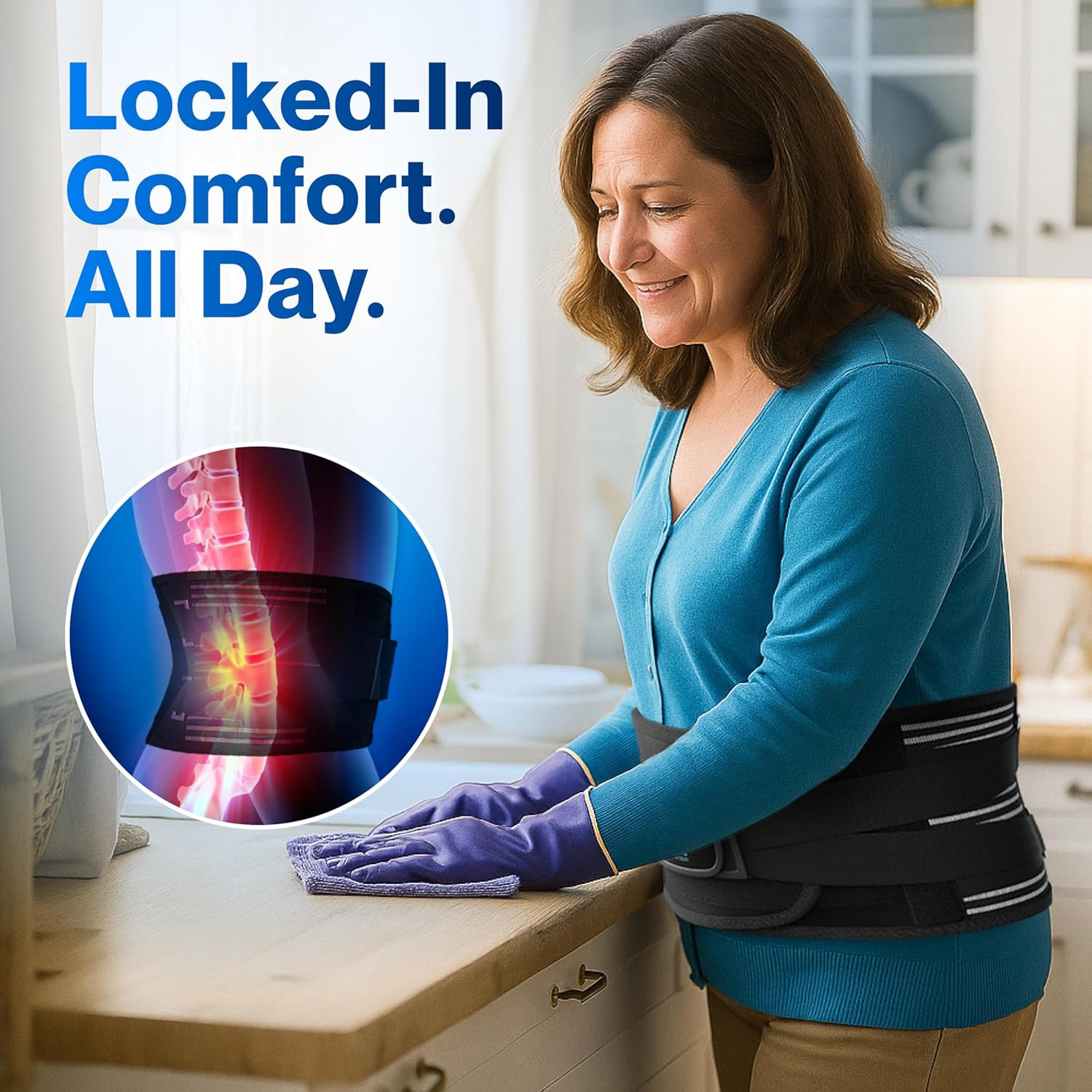 Back Brace for Lower Back Pain Women and Men – Lumbar Support Belt for Sciatica,