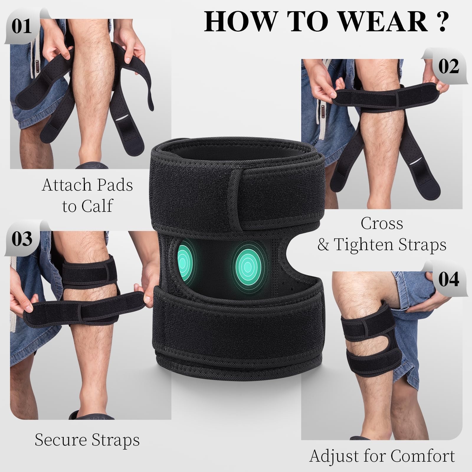 Adjustable Sciatica Pain Relief Brace | Knee & Calf Support for Lower Back Pain