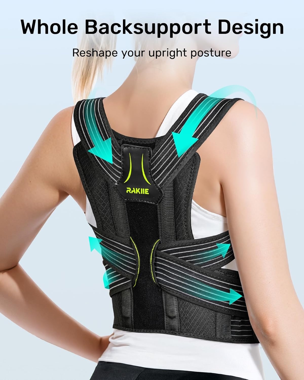 Posture Corrector with Enhanced Support – Size Medium (Upper Waist: 35.4″-41.3″)