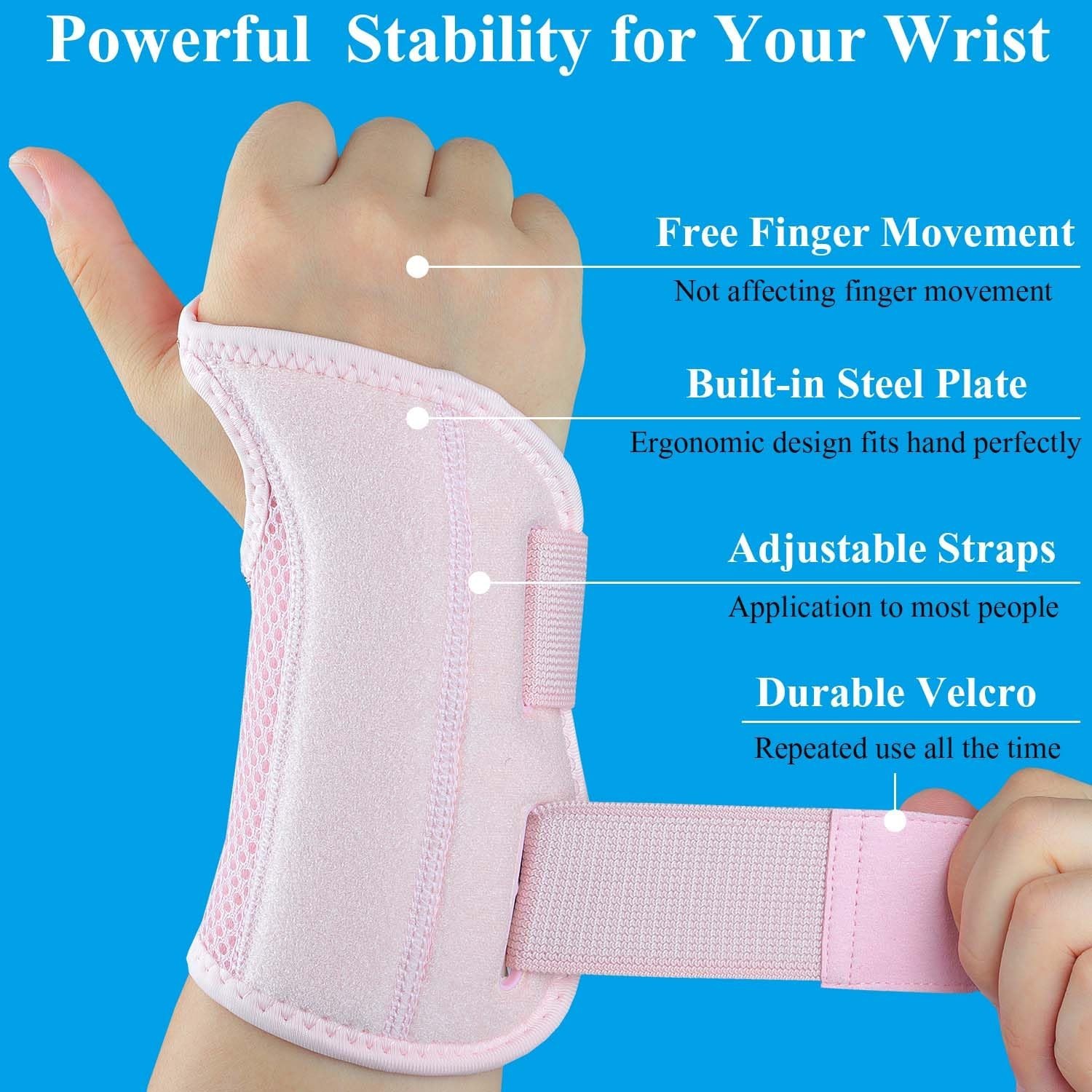 Carpal Tunnel , Adjustable Wrist Support Brace, Night Wrist Sleep Supports Sp…