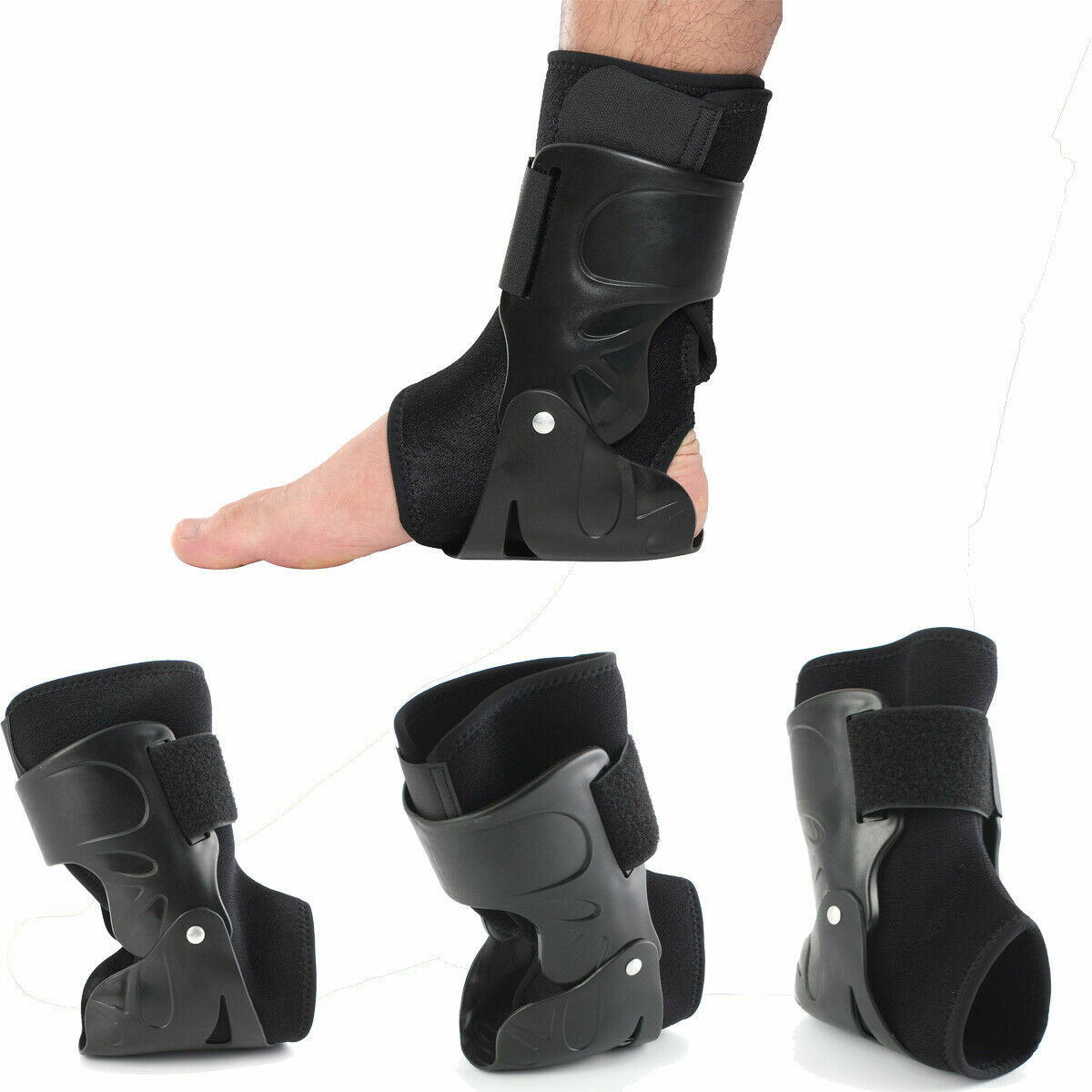 Ankle Hinged Support Brace Foot Guard Sprain Injury Pain Stabilizer Wrap Protect