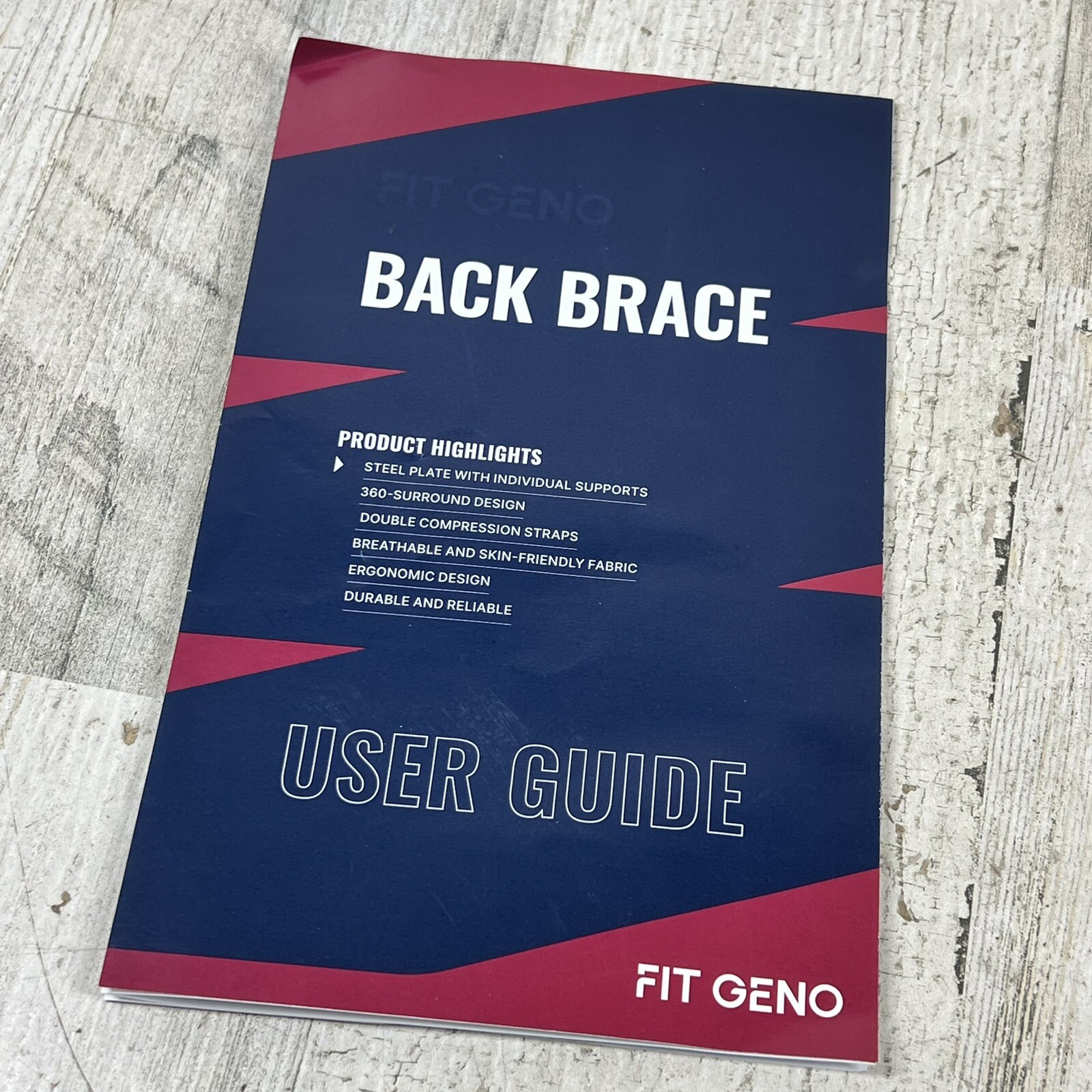 Back Brace for Men and Women Medium Unisex Adjustable Black Fit Geno
