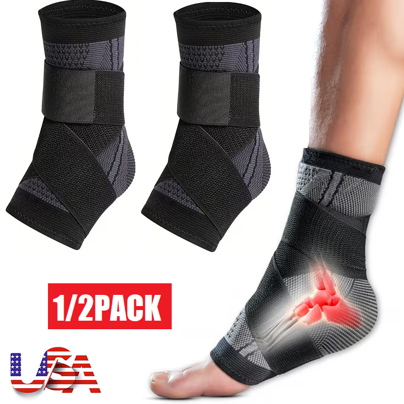 Adjustable Ankle Brace Compression Support Sleeve for Running Sports Foot Brace