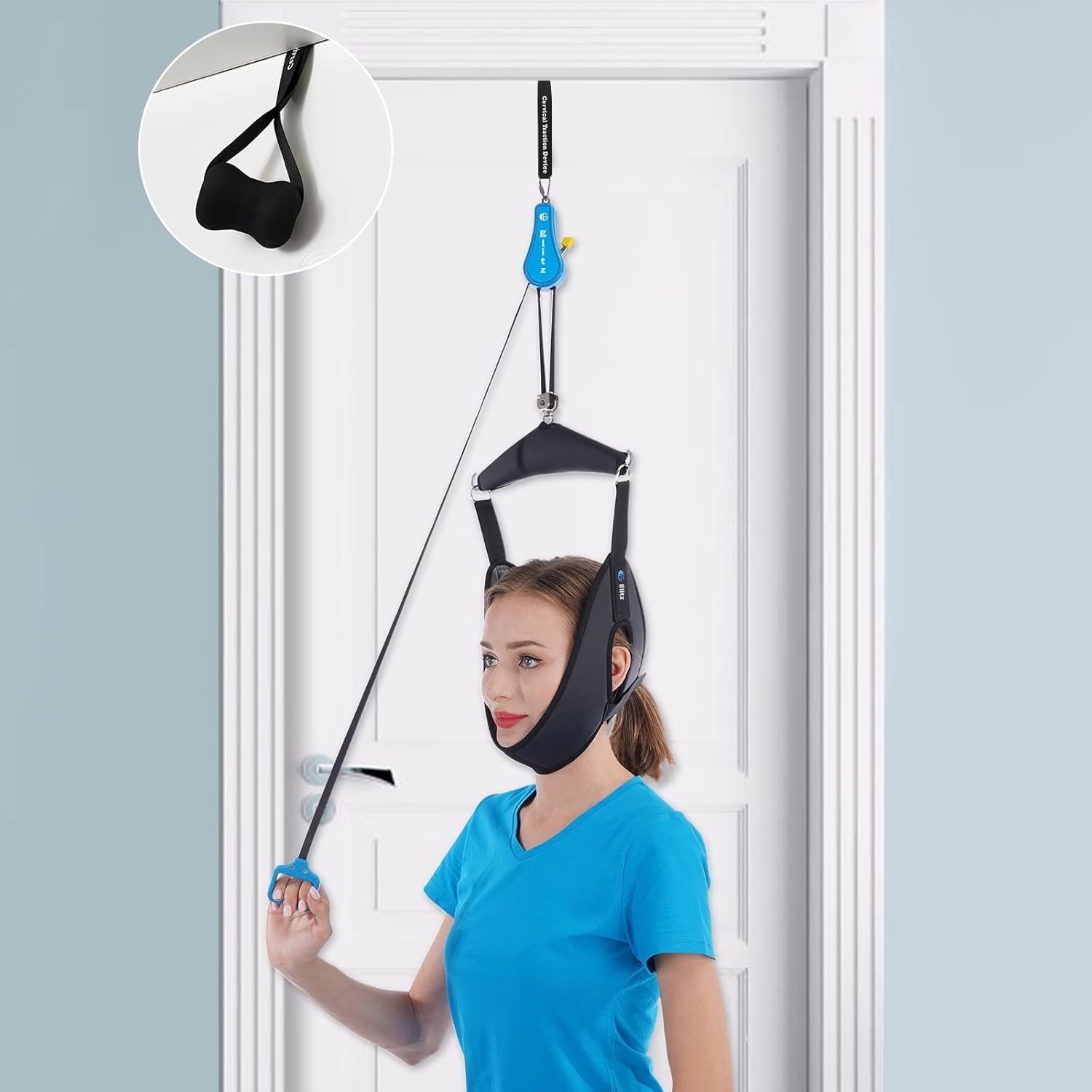 Neck Traction Device Cervical Neck Stretcher for Pain Relief Spine Decompression