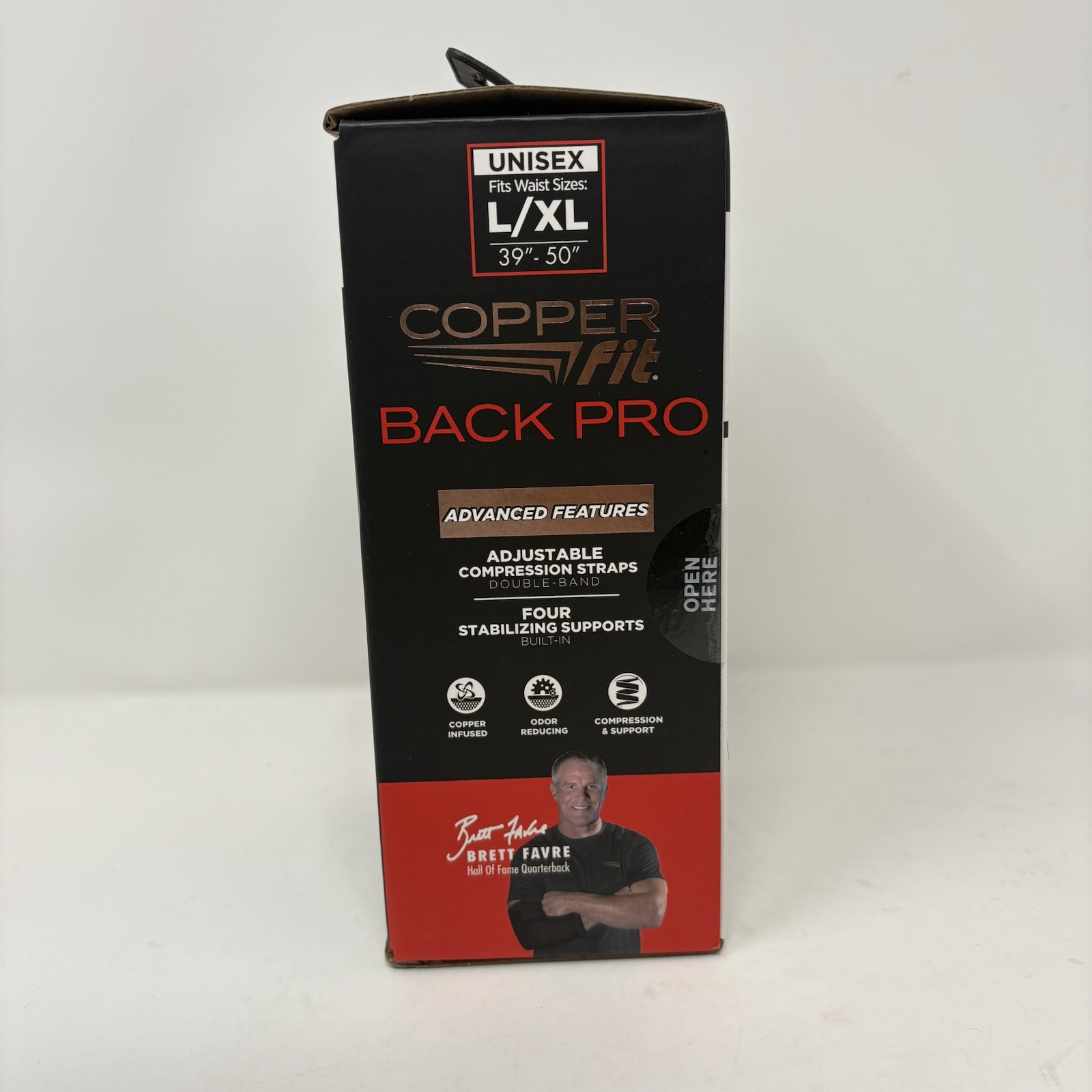 Copper Fit Black Back Pro Compression & Support Adjustable Straps L / XL NEW