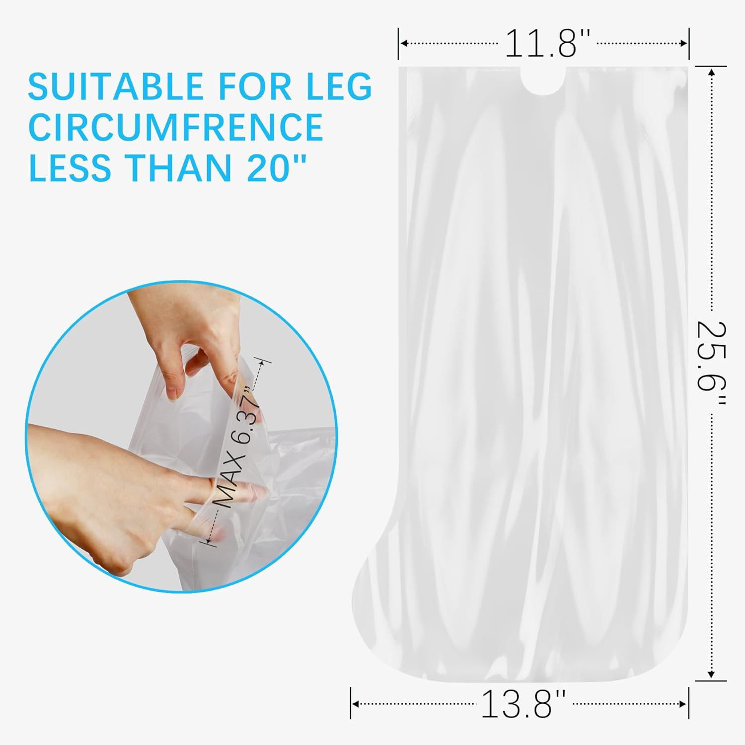 Waterproof Cast Covers for Shower Leg Watertight Seal Knee Ankle Foot