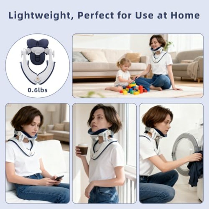 Cervical Traction Device, Lightweight & Adjustable Neck Stretcher for Neck Suppo