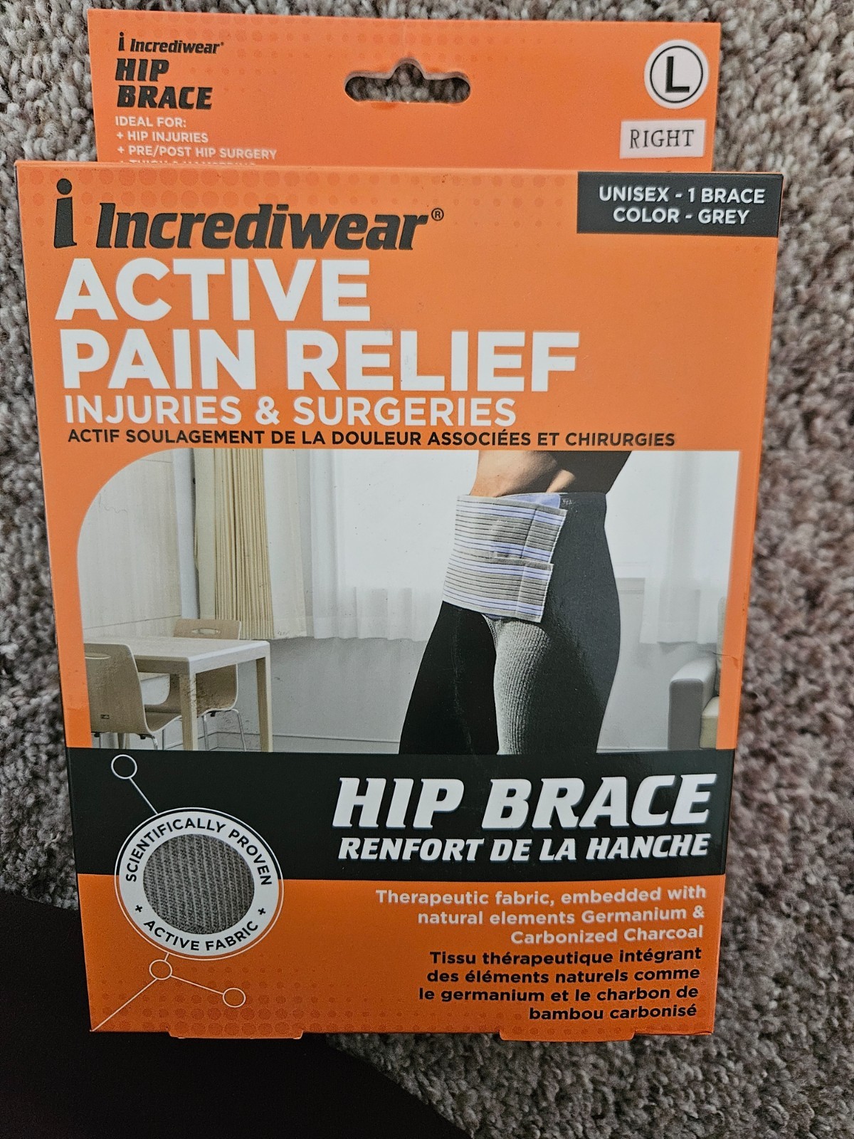 Incrediwear Hip Support Brace Right SIZE LARGE – NEW