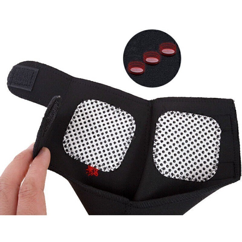 2pcs Self-heating Tourmaline Far Infrared Magnetic Therapy Ankle Support Brace