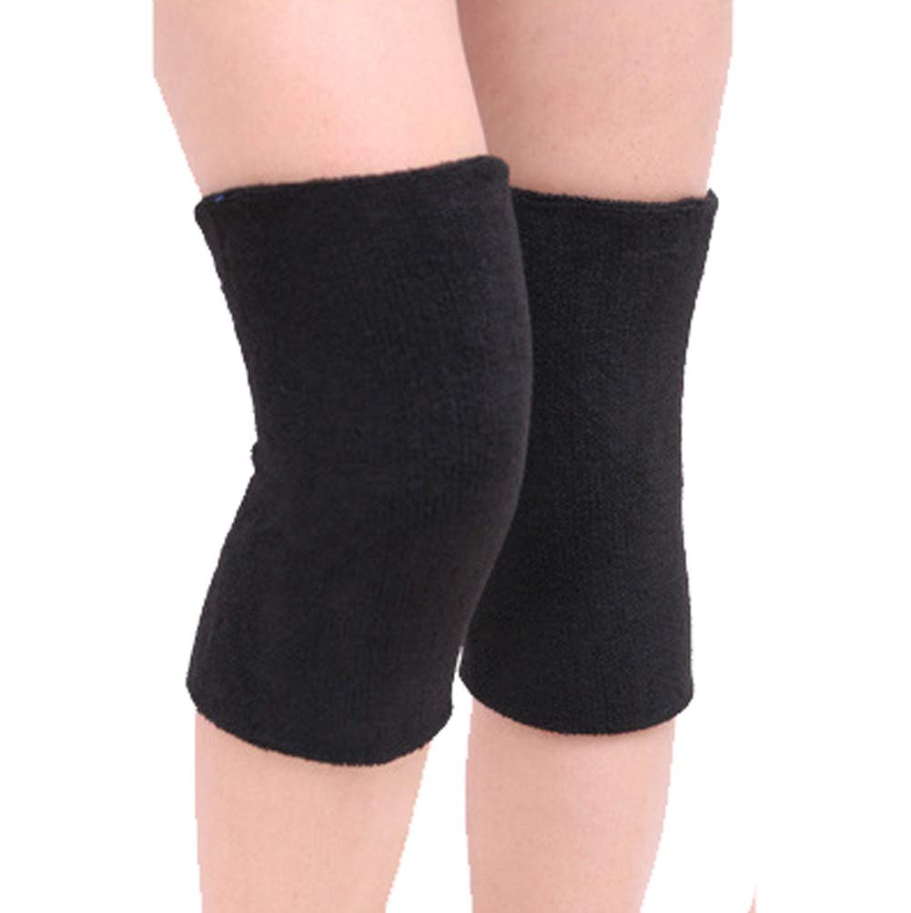 QUUPY 1 Pair Women Men Elastic Knee Brace Leg Knee Warmers Sleeve Winter Thermal