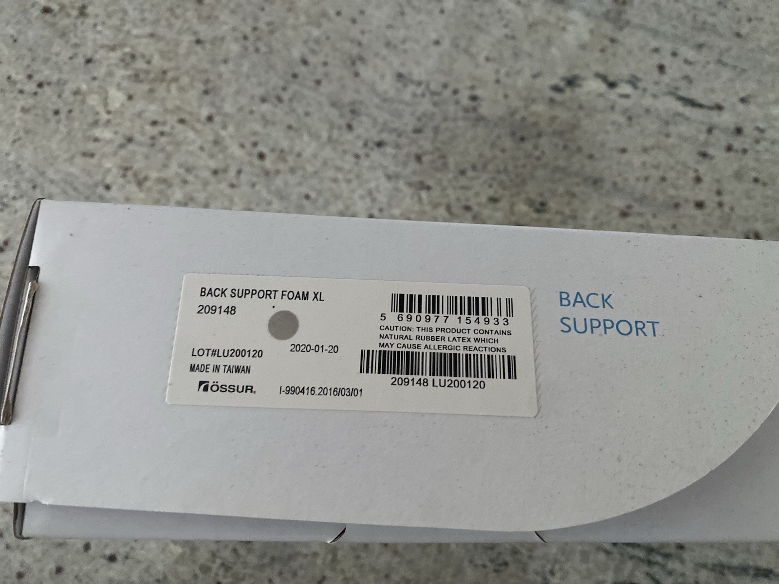 Back Support Occur Form Fit Xl Back Support In Box Brand New