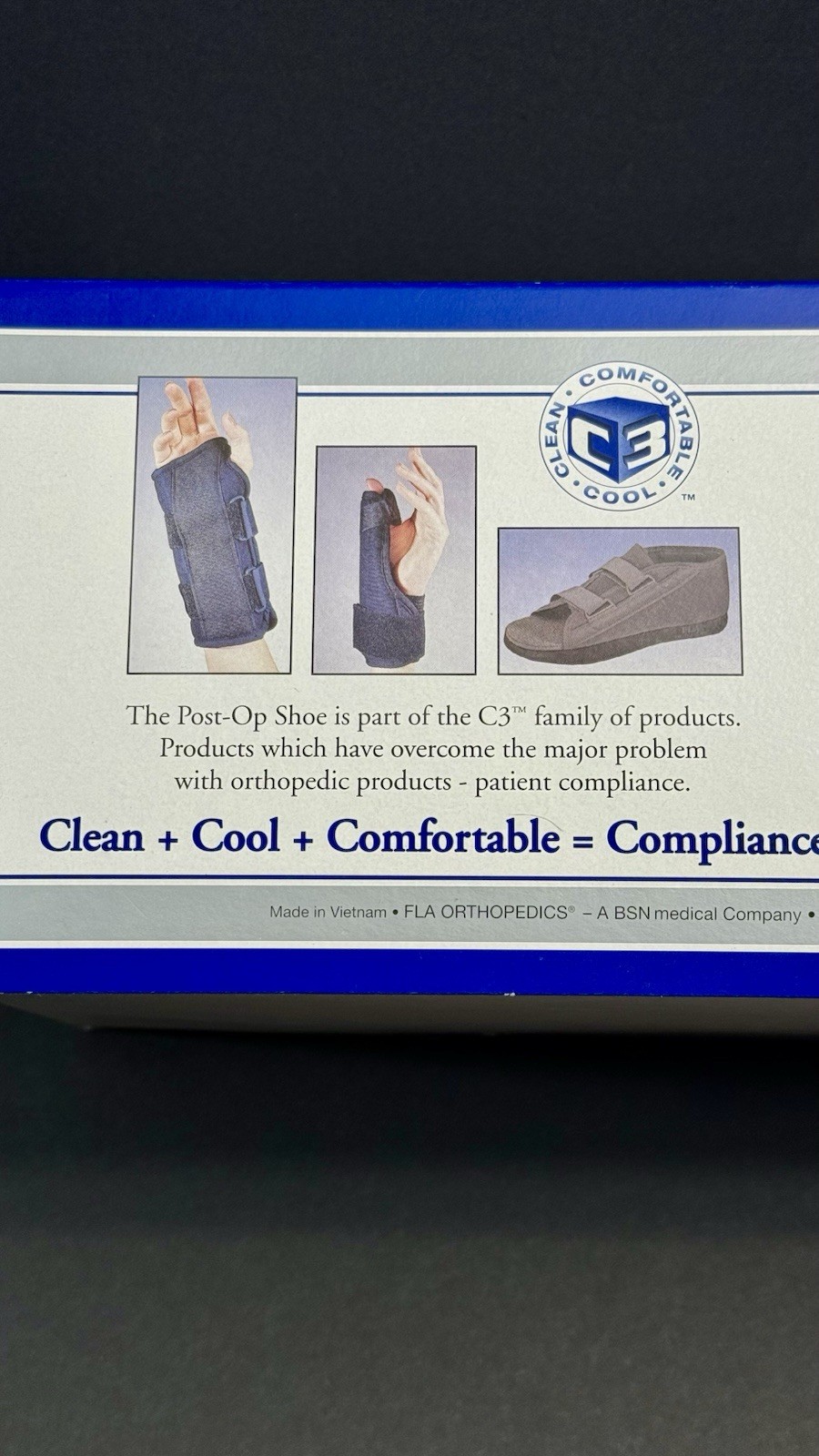 FLA Orthopedics C3 Deluxe Post Op Shoe Men’s XL 43-821700 New In Box
