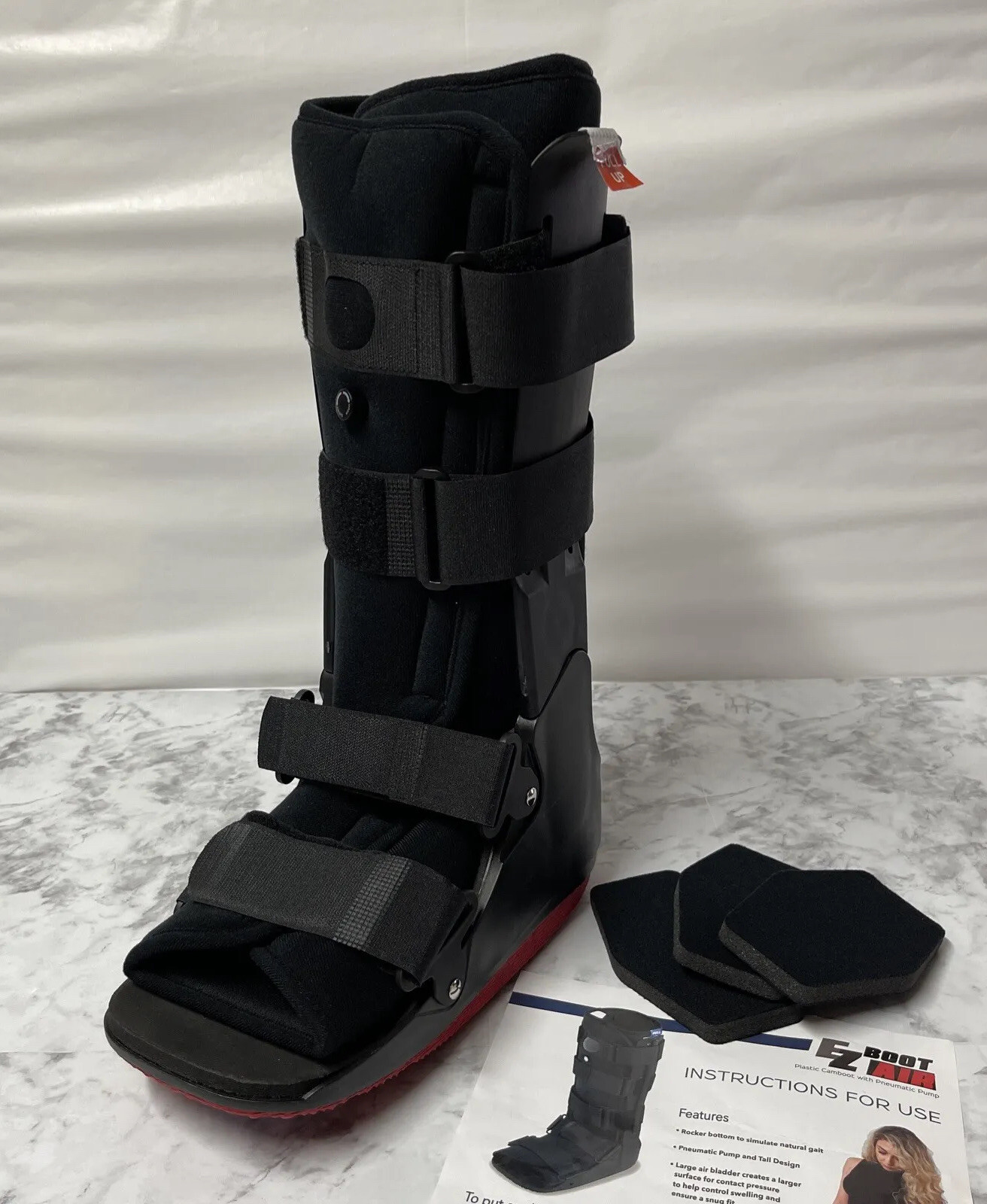 ManaEZ Boot Air Pump, Size Large. Includes 4 Cushioned Pads. New