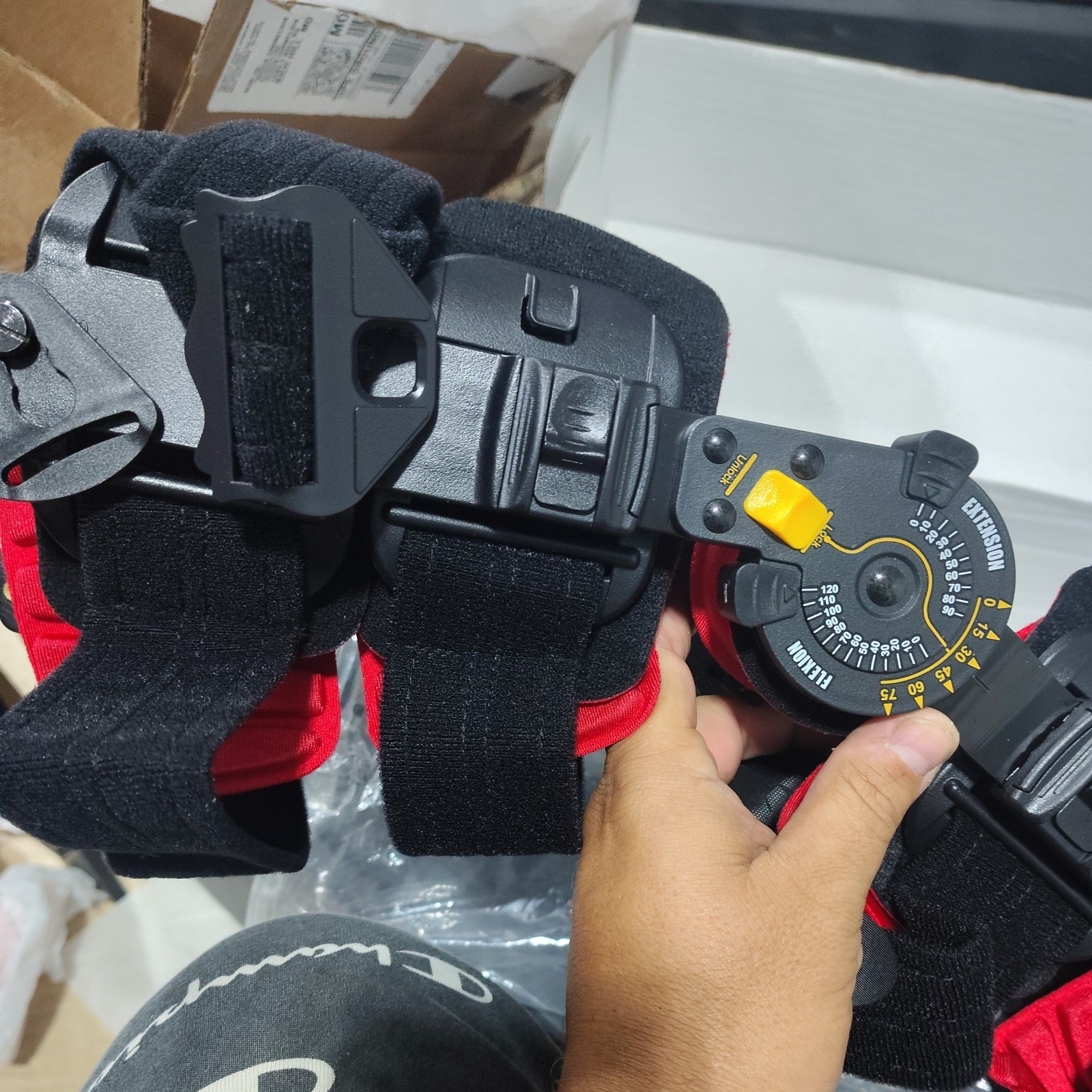 ROM Hinged Knee Brace, Adjustable Post-Op Support for ACL/MCL/PCL Injuries