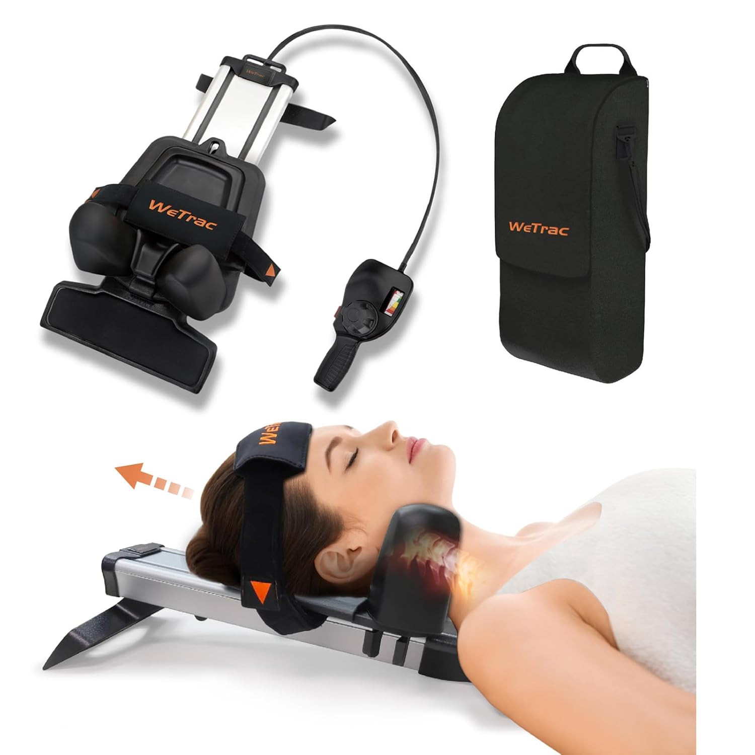 Wetrac Cervical Neck Traction Device, Relaxer and Stretcher, Pain Relief for Spi