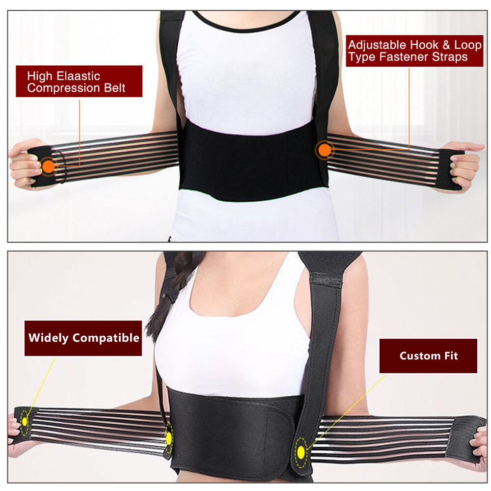 Posture Corrector Support Magnetic Back Shoulder Brace Belt Band For Women Men