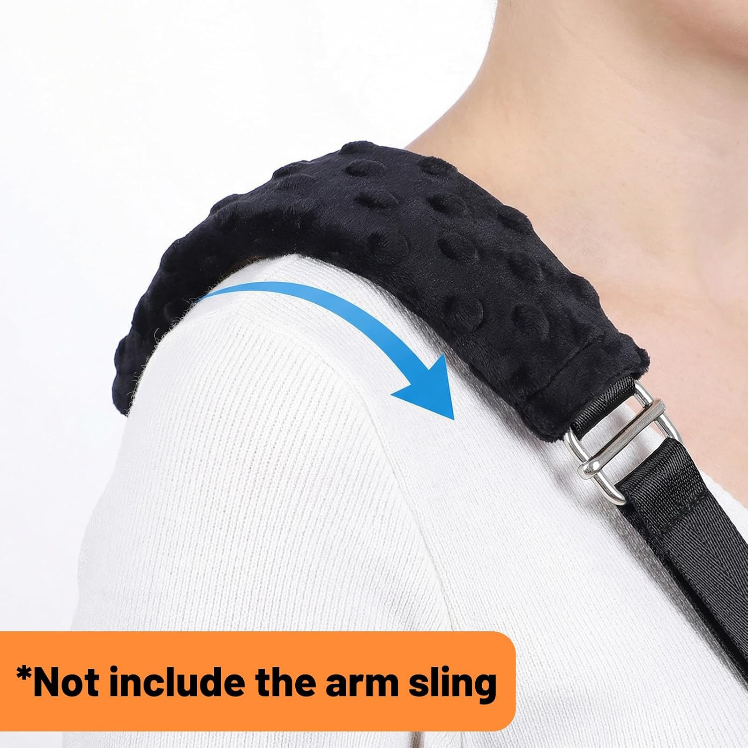 Hecila Cushioned Arm Sling Padding Slim Slings Pad for Neck Arm Sling Padding Bl