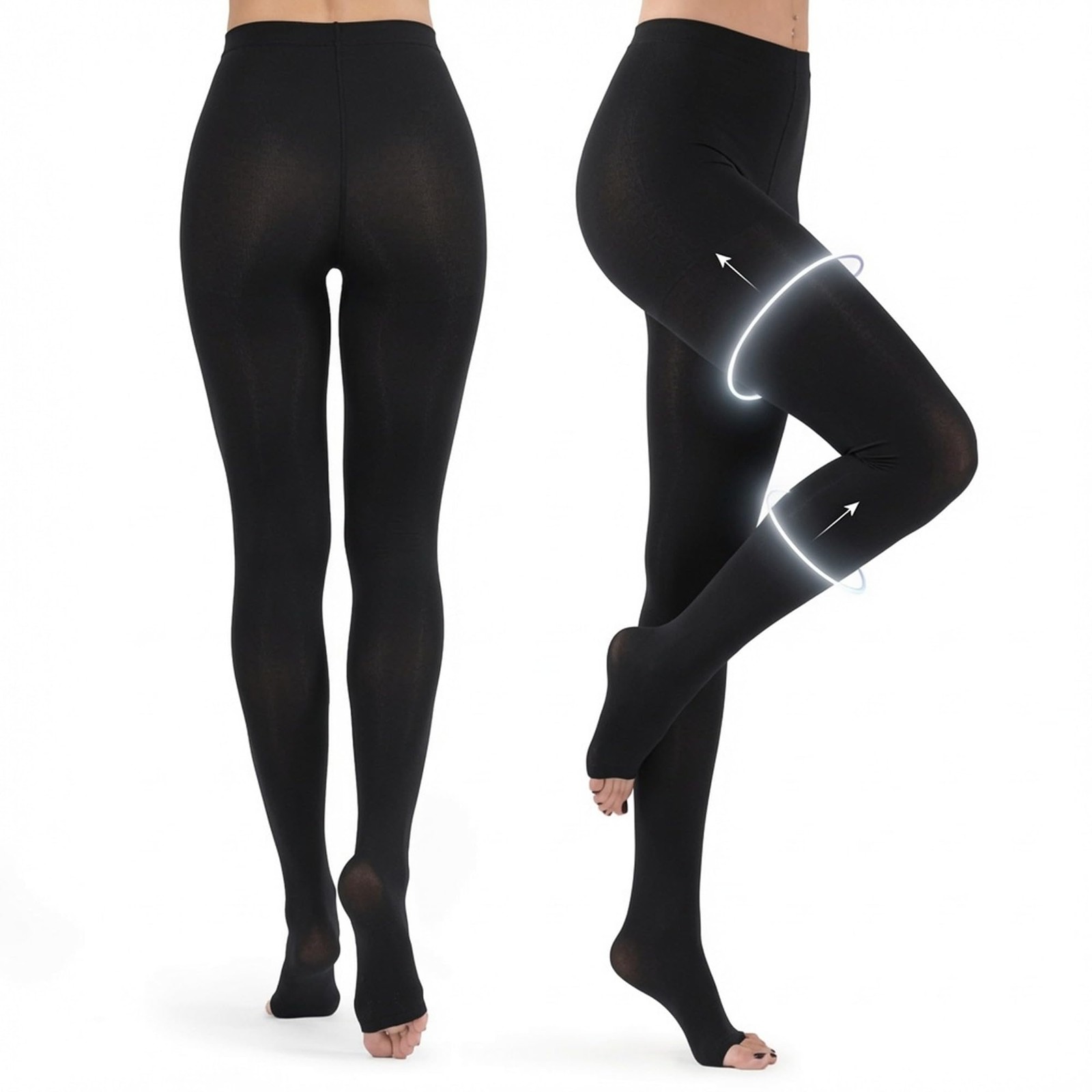 ABSOLUTE SUPPORT Compression Pantyhose 20-30mmHg, Opaque, Black, 5X-Large | R…