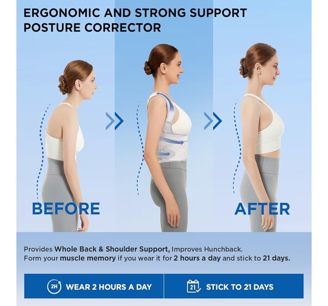 Vicorrect Posture Corrector for Women and Men: Back Support Relieves Upper Back