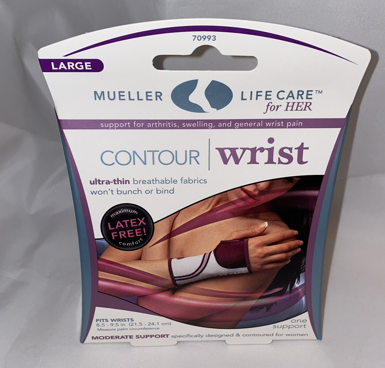 Mueller Life Care For Her Contour Wrist Moderate Support Large New In Box