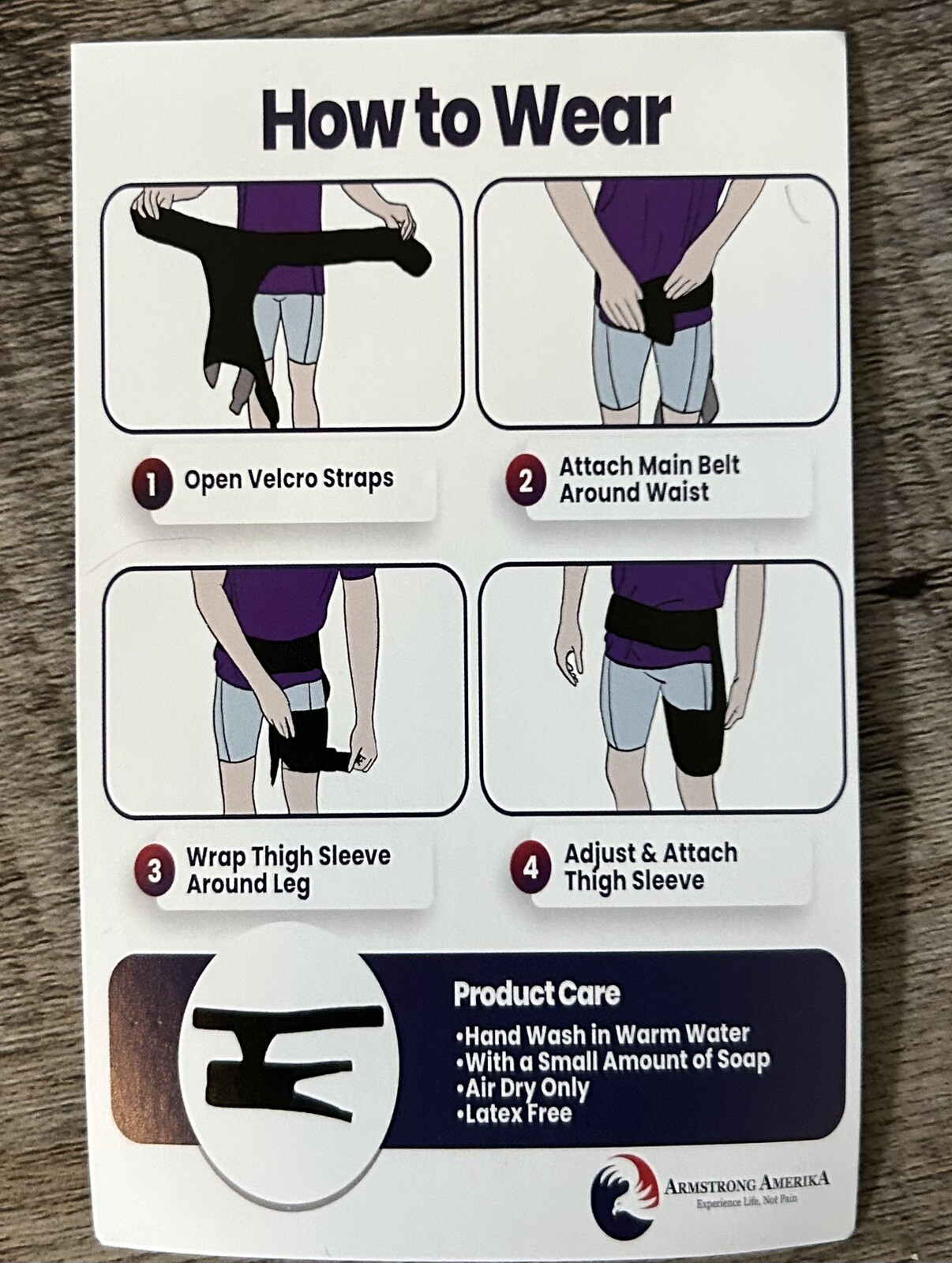 Armstrong Amerika Hip Support Brace Black Size XL Unisex
