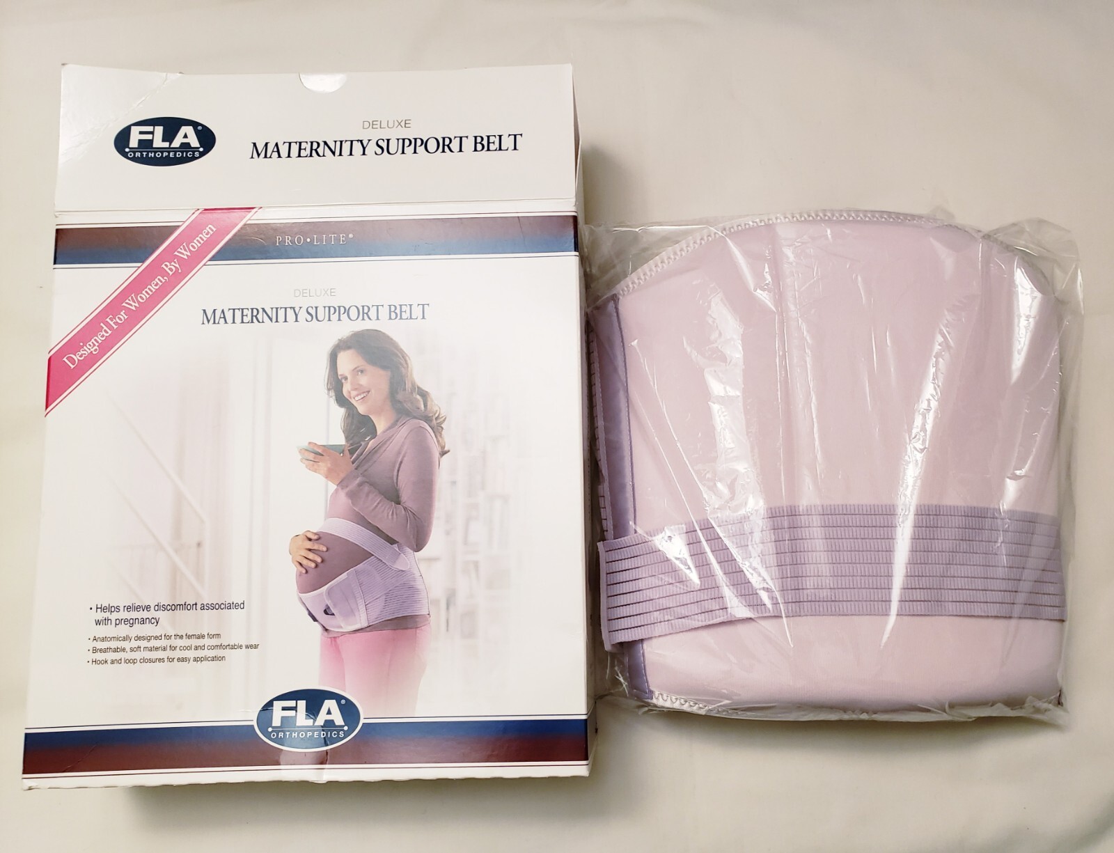 FLA Pro-Lite Deluxe Maternity Support Belt Lavender Small for lower back pain