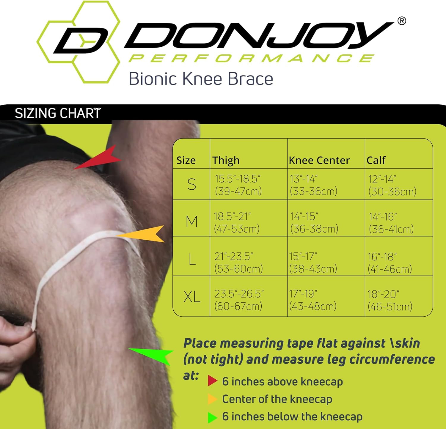 Bionic Knee Support Brace: Black, Large