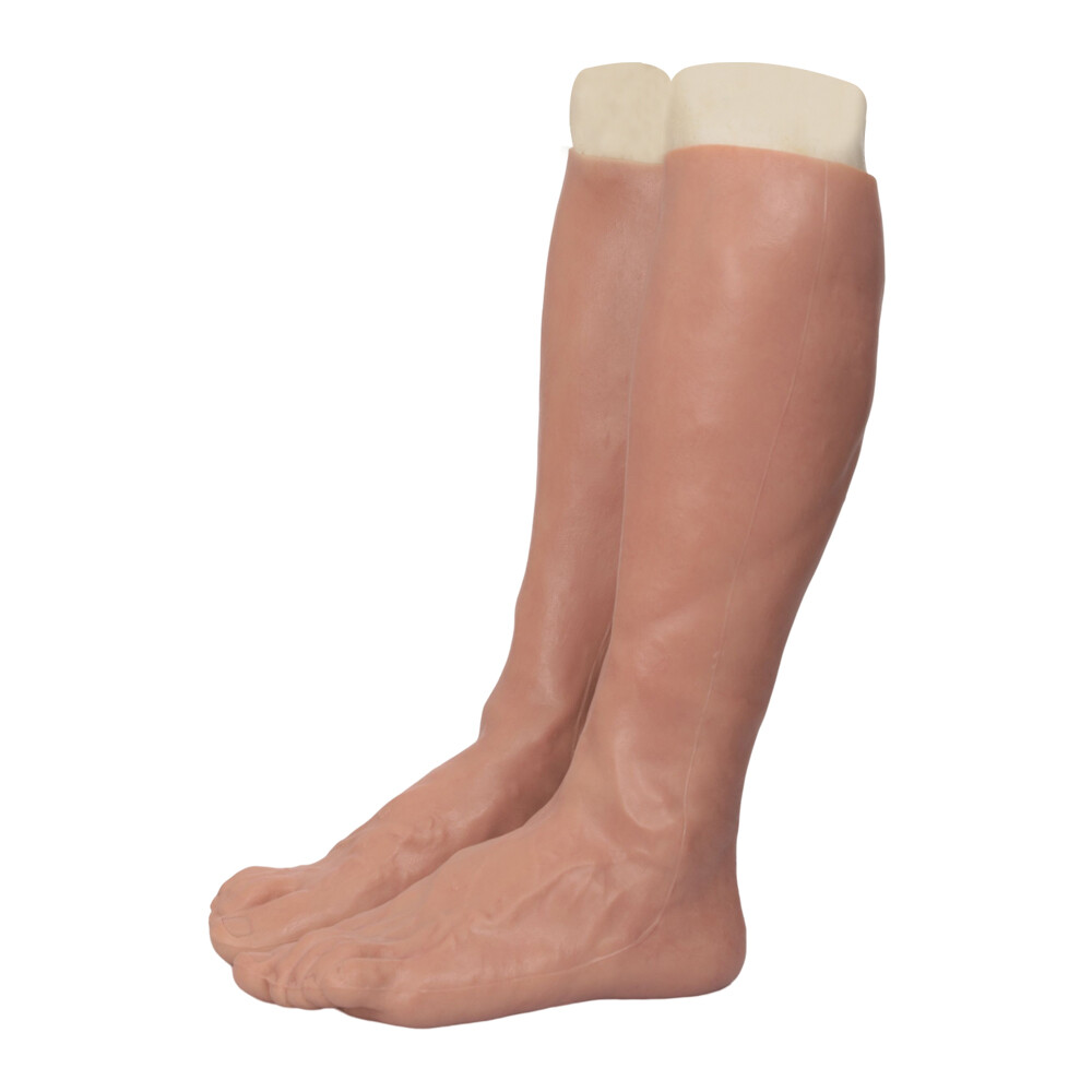 Highly Simulated Skin Artificial Silicone Prosthesis Foot Sleeve Leg Cover Scars