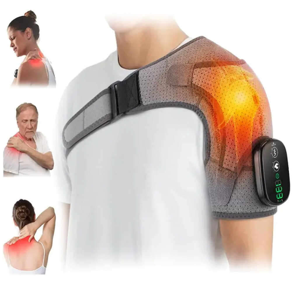 Electric Shoulder Massager with Heat Vibrating Therapy pain relief & relaxation