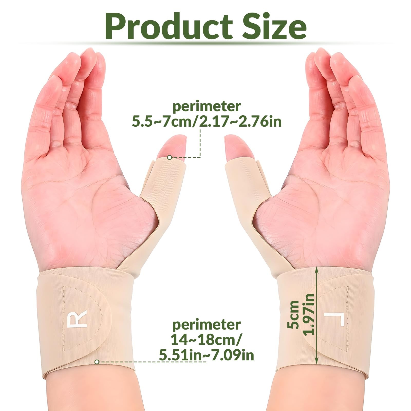 2 Pcs Thumb Wrist Brace Compression Sleeve for and Men, Elastic Protector Glo…
