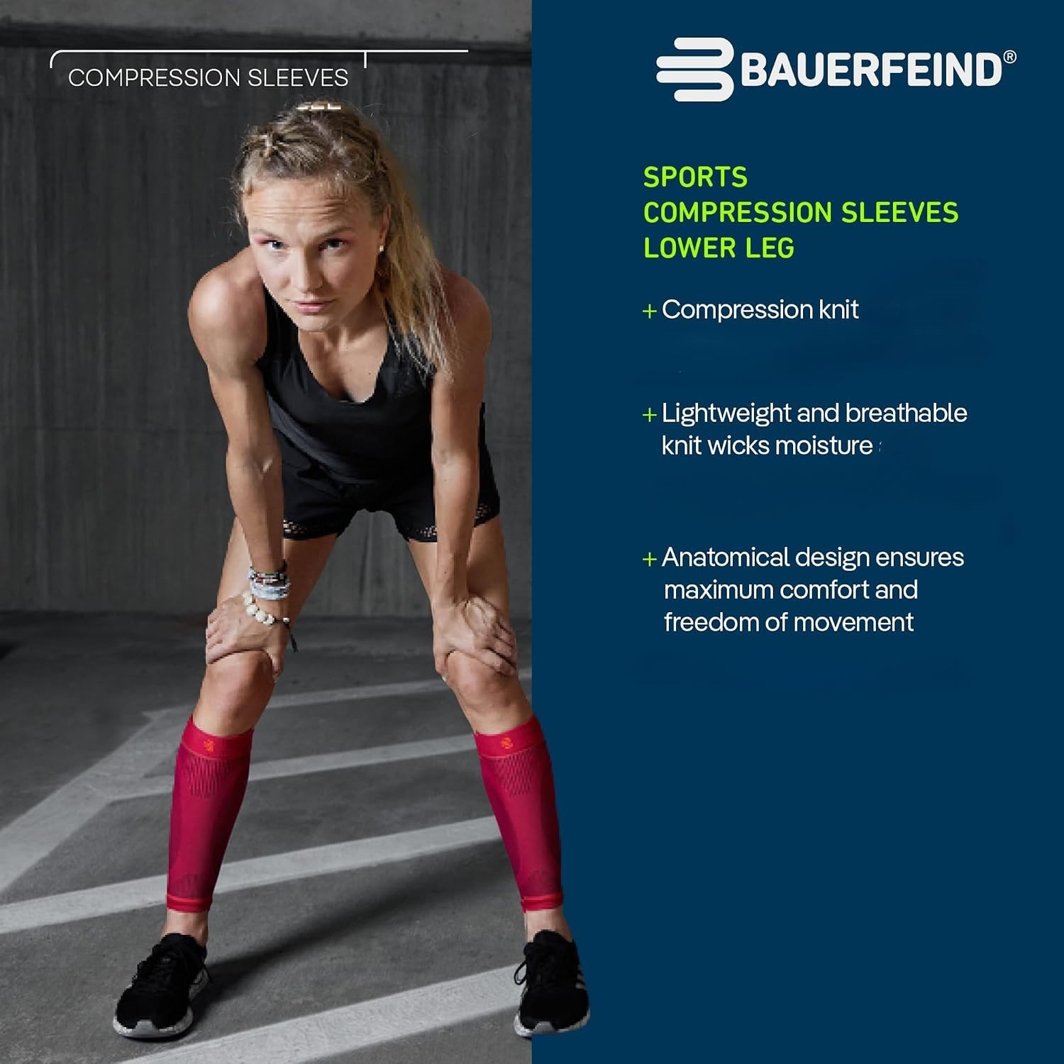 Breathable Leg Compression Sleeves – 1 Pair