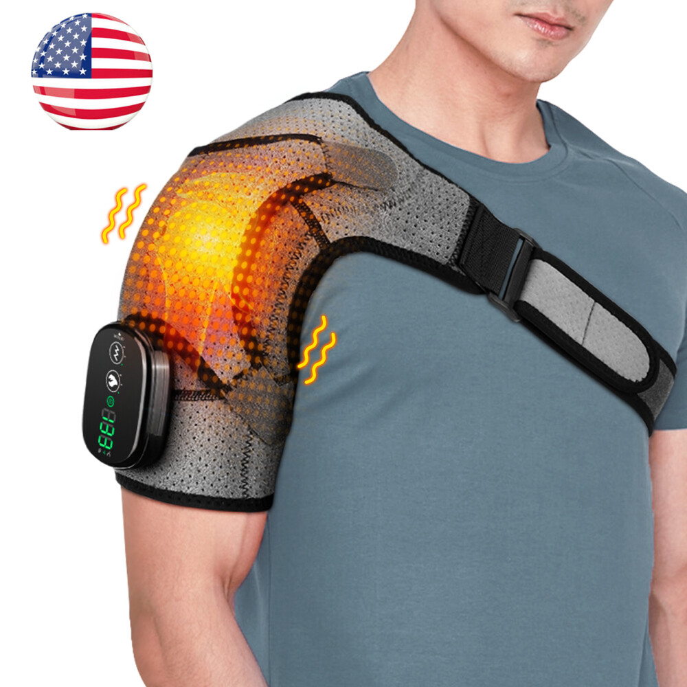 Electric Heated Shoulder Brace Heating Pad Therapy Shoulder Winter Heating Wrap