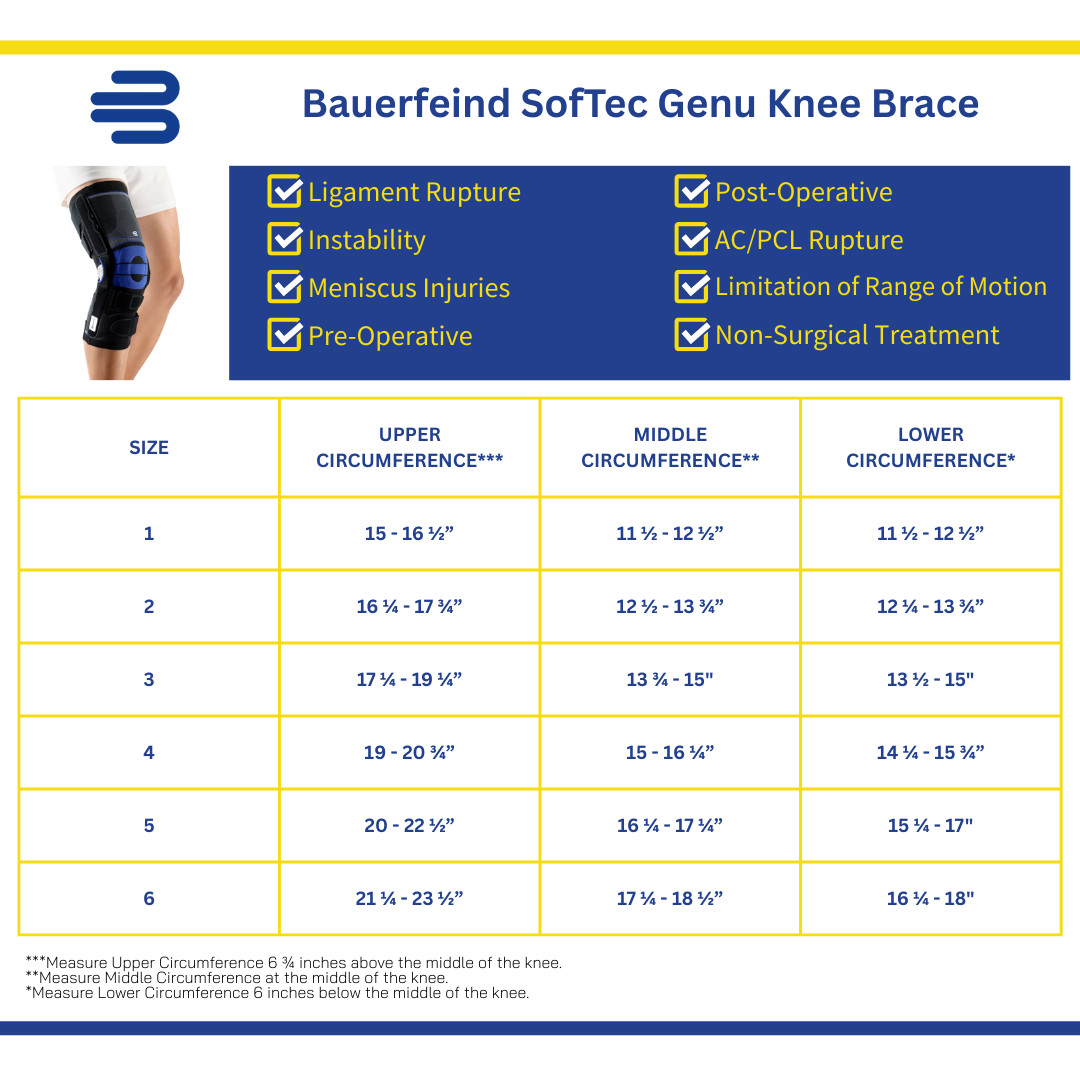 Bauerfeind SofTec Genu Knee Brace – ACL Tear & Ligament Support Orthosis