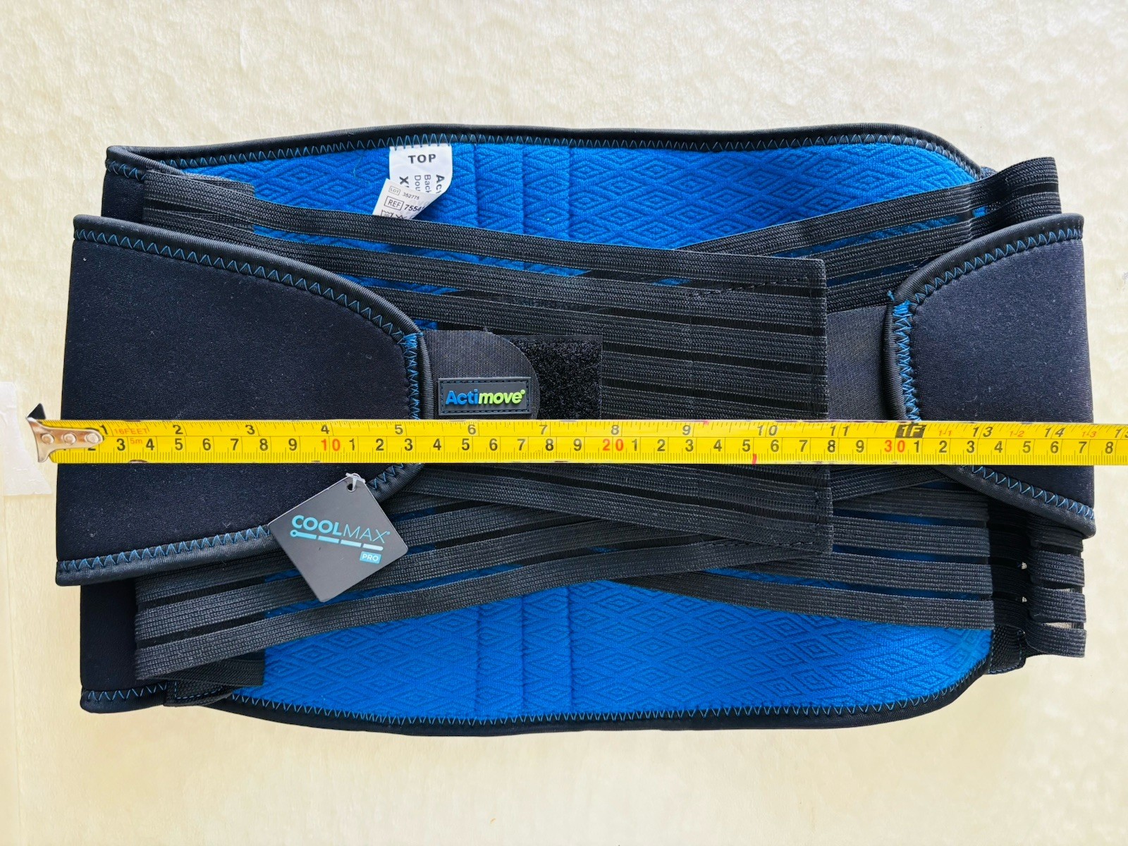 “NEW” Actimove Sports Back Support Belt XL Adjustable Double Layer Compression