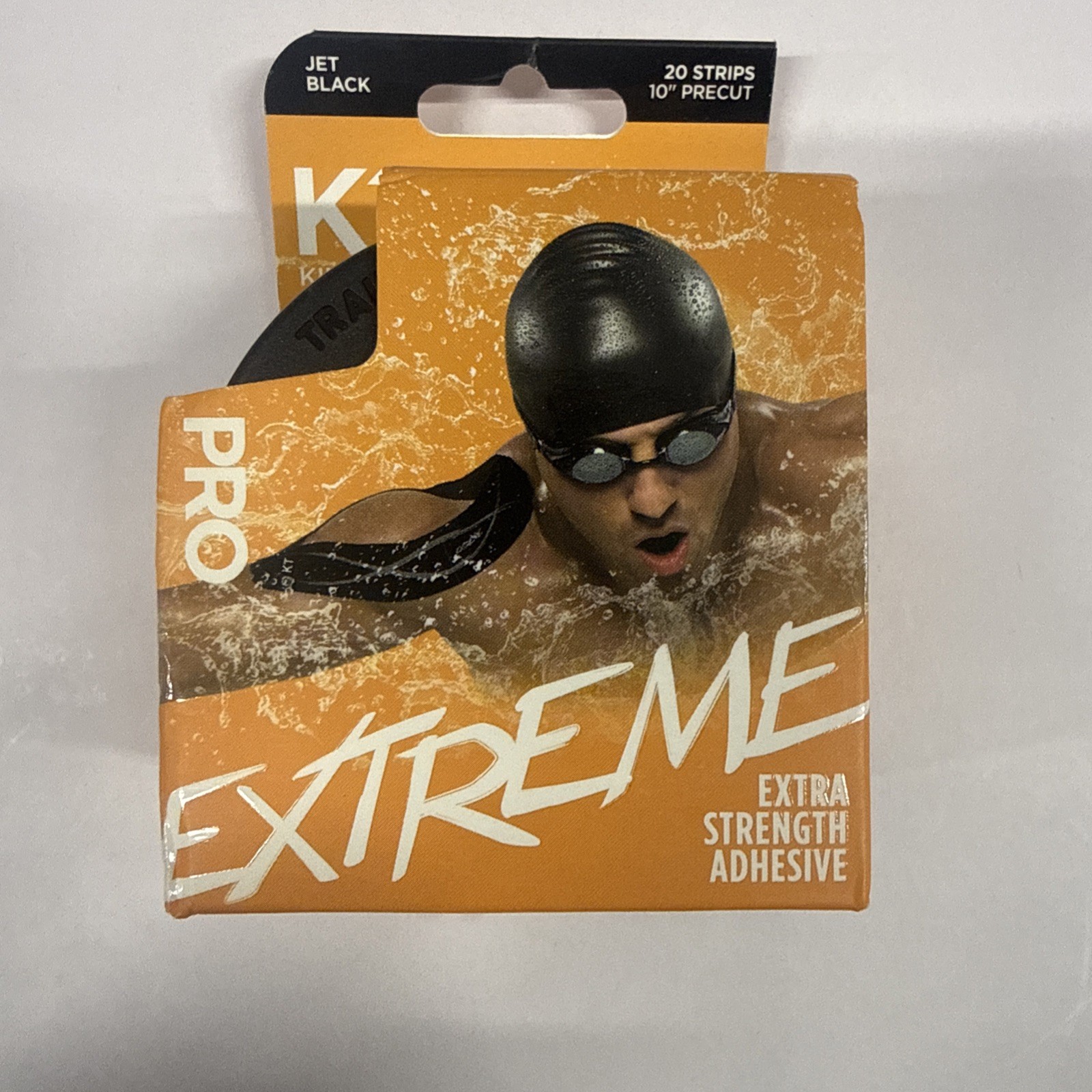 KT Tape Kinesiology Tape Pro Extreme Strips Jet Black 20 EA