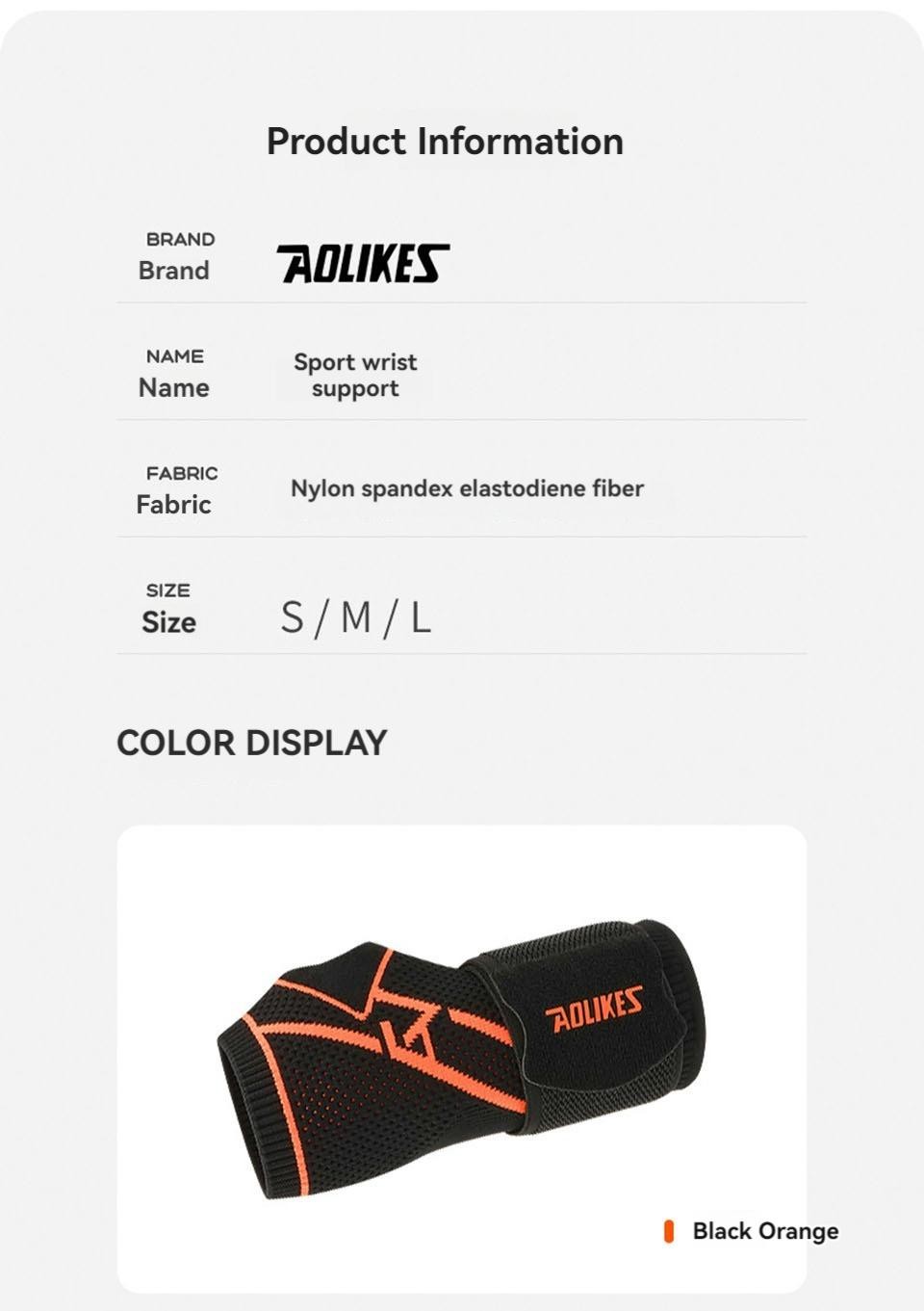 Aolikes 1pc Wrist Guard Support Arthritis Gloves Sprain Band Elastic Bandage Wri