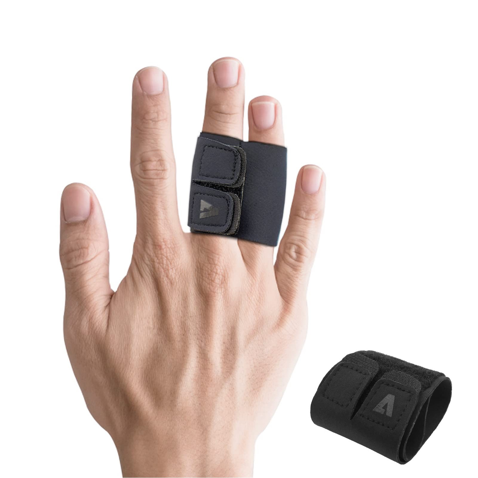 VHOPMORE Finger Splint Wraps Reusable Buddy Tape Medium, Black