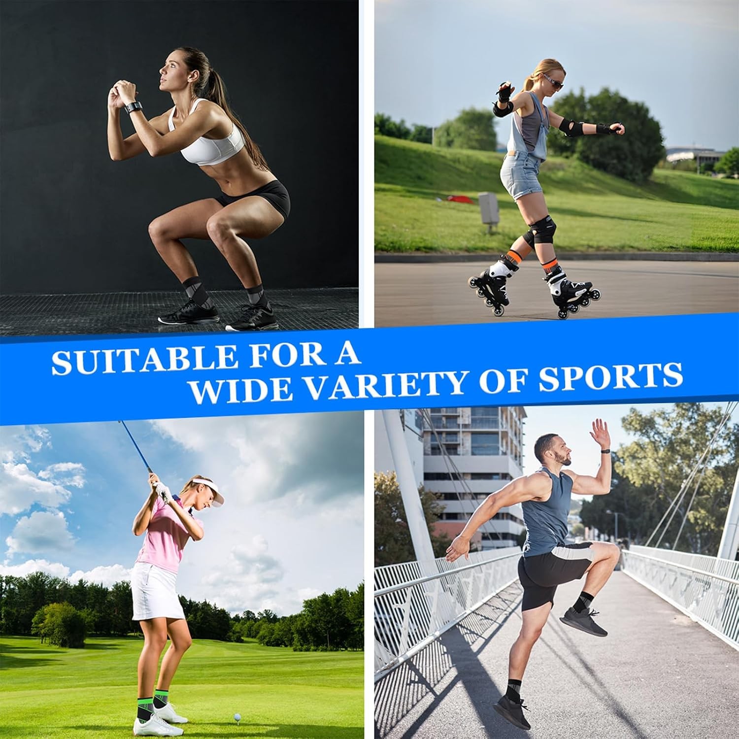 Ankle Support Compression Brace Sleeve Plantar Fasciitis Pain Relief Foot Wrap