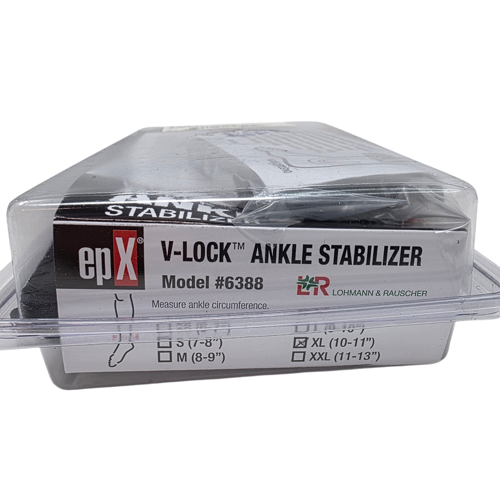 NEW epX 6388 XL V-Lock Ankle Stabilizer Brace Medial/Lateral Foam Pads