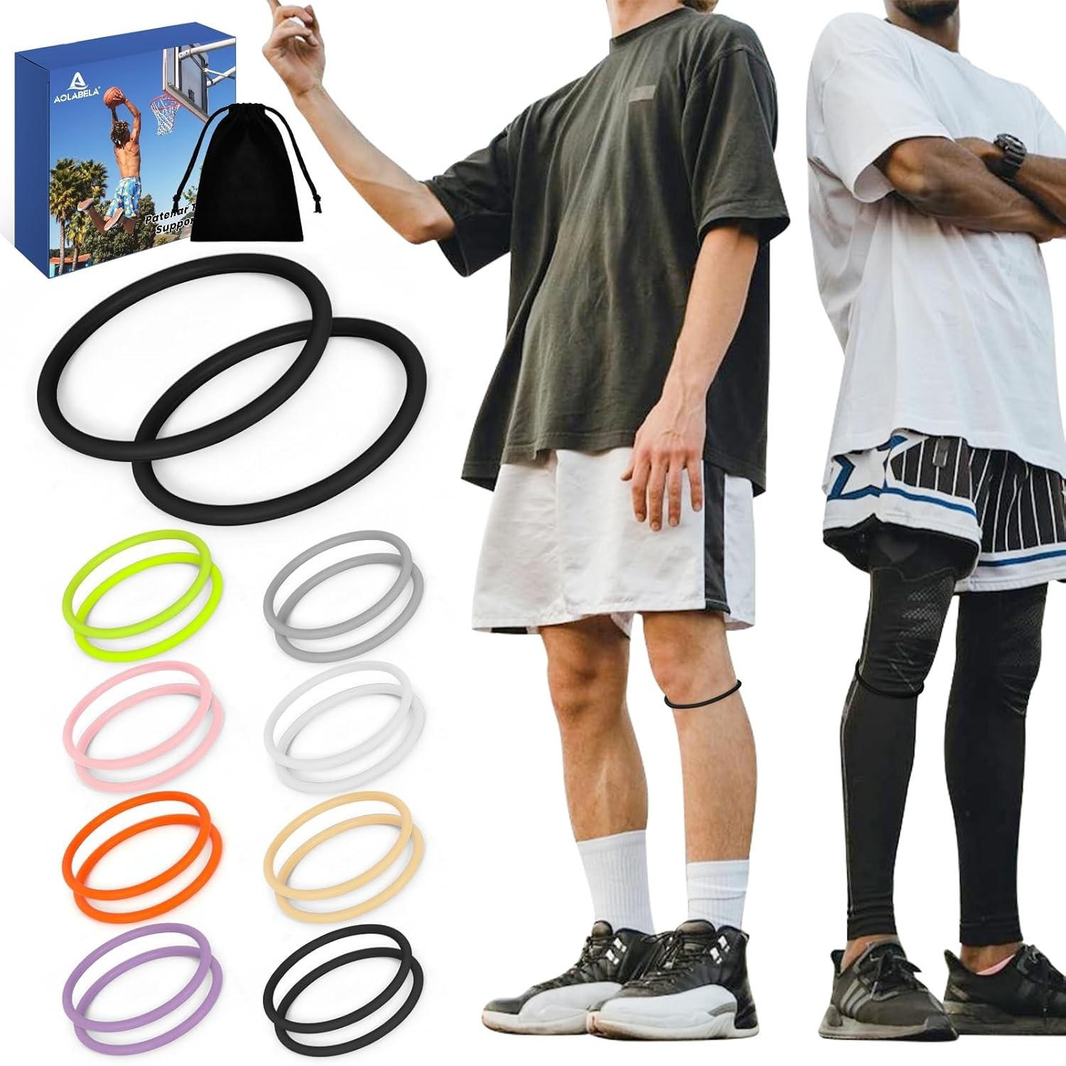 Foilswirl Silicone Patella Knee Band for Basketball Patella Tendon Support Knee
