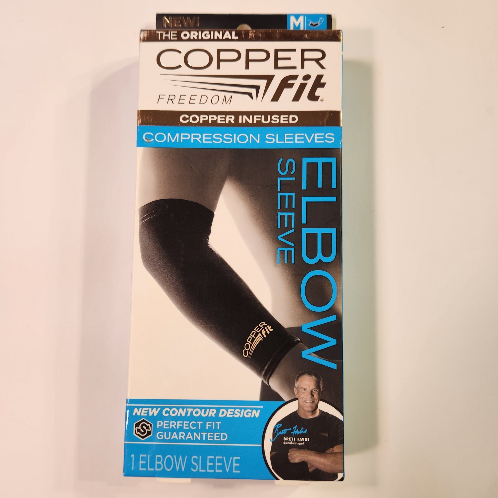 Original Copper Fit Freedom Elbow Compression Sleeve, 2 packs, Medium, Unisex