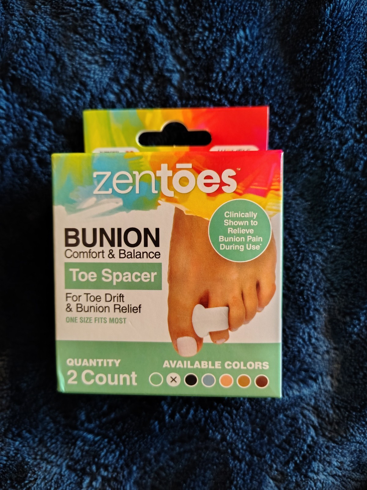 ZenToes Bunion Corrector-Toe Separator-Spacer (2 Count Pk.) Washable & Reusable