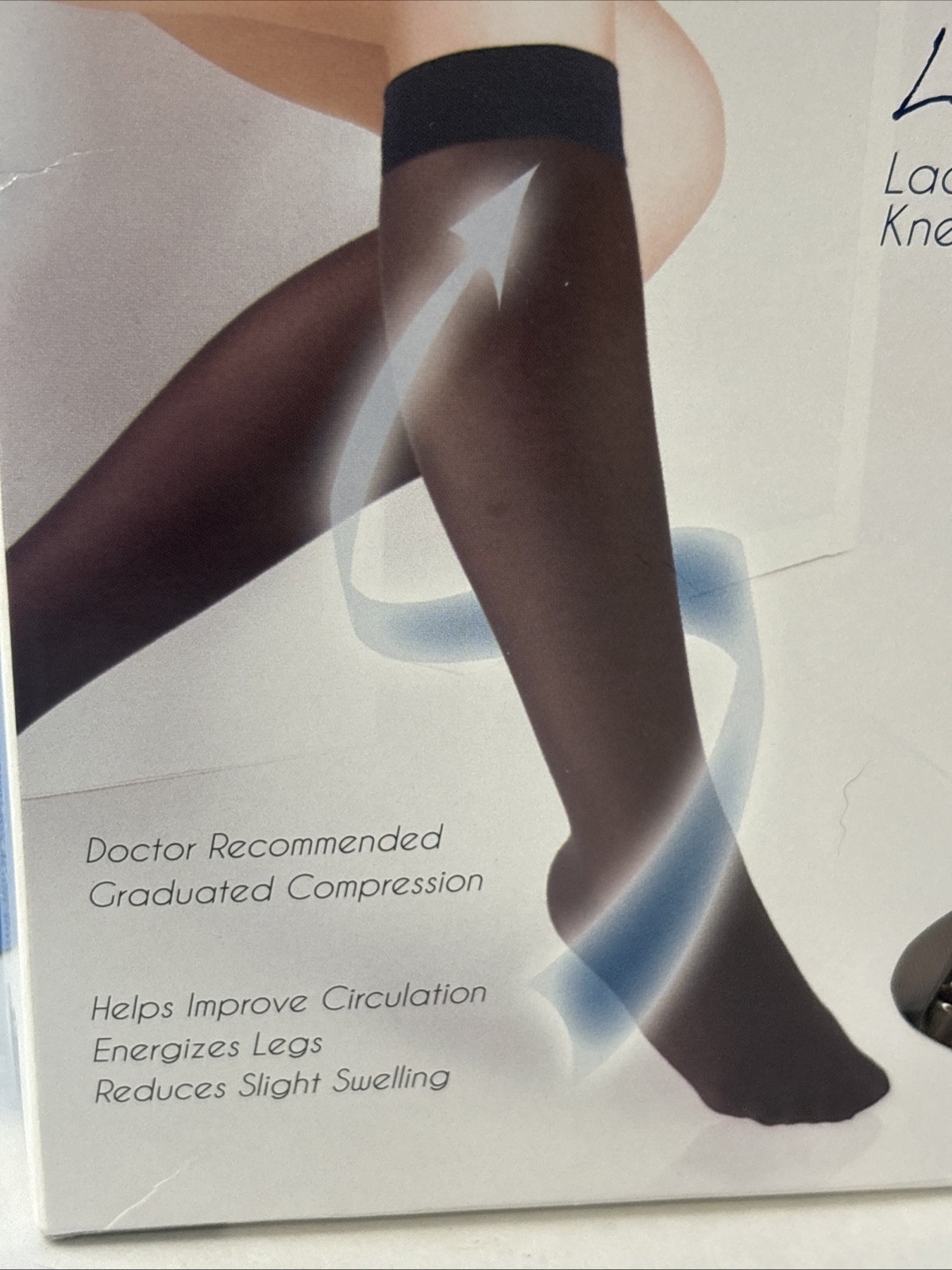 2x Truform 1763, Knee High Stocking, 8-15 MMHG of Compression, Taupe Lg and Xl