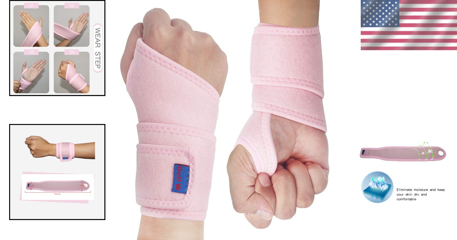 Comfortable Compression Wrist Braces – 2 Pack, Ideal for Sports & Rehabilitation