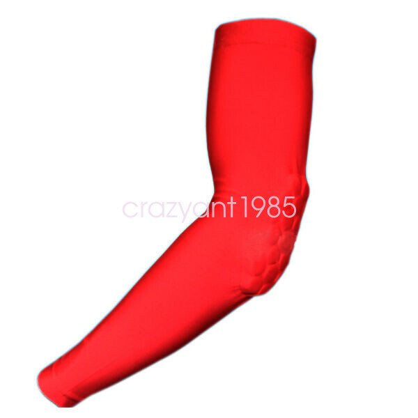 Kids Adult Sport Basketball Cycling Padded Arm Hand Elbow Sleeve Brace Support
