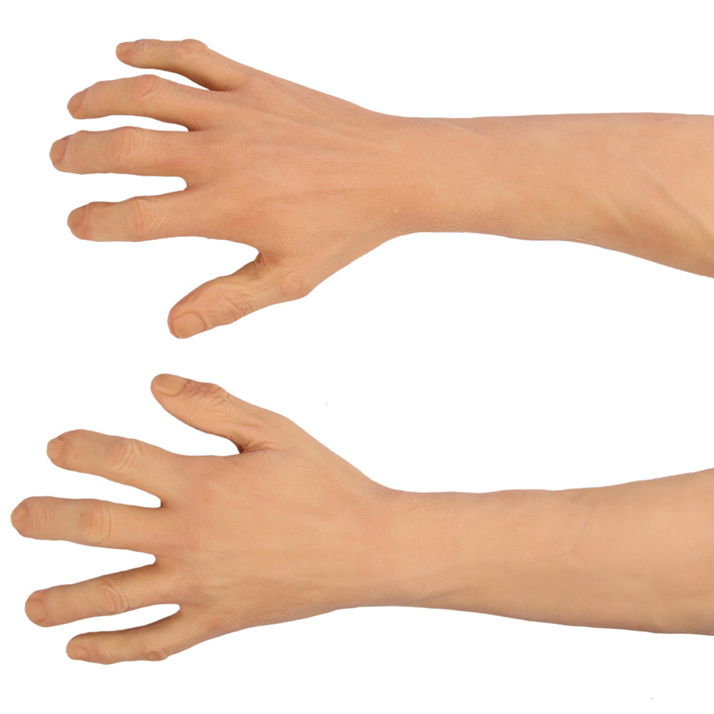 Highly Simulated Silicone Prosthesis Hand Sleeve Artificial Arm Cover Scars