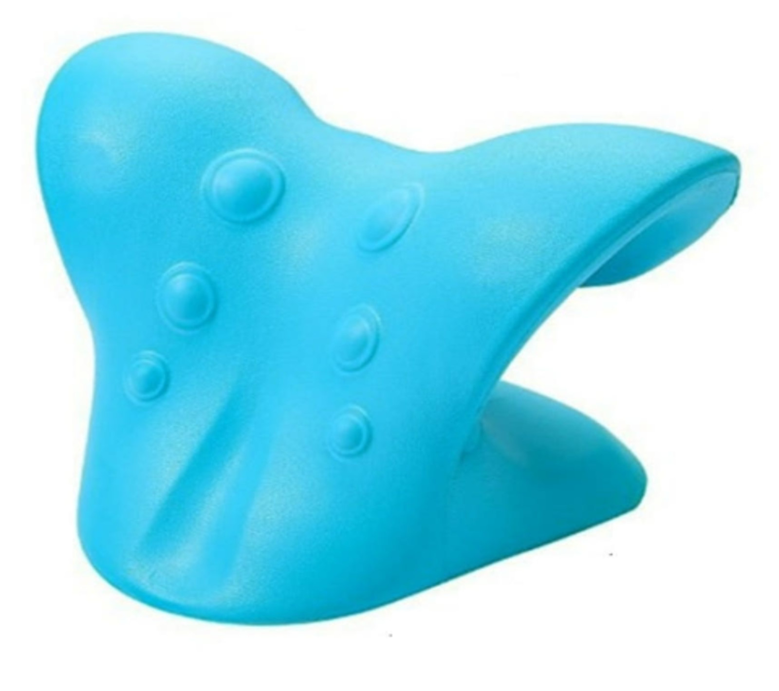 Cervical Neck Stretcher Traction Device Pillow Pain Relief Alignment C-Curve Blu