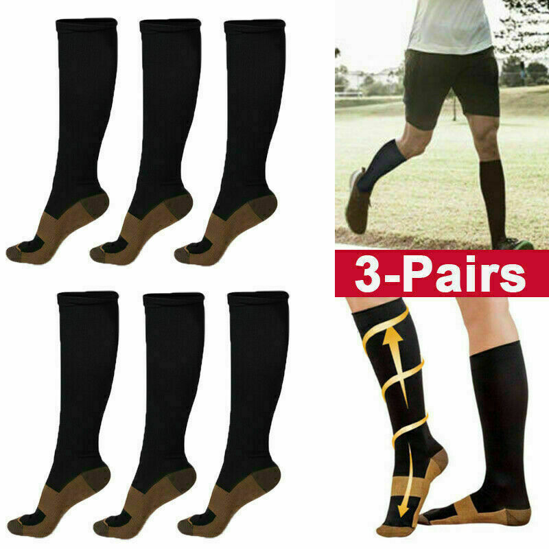 (6 Pairs ) Compression Socks Relief Stockings Graduated Support Men’s Women’s US