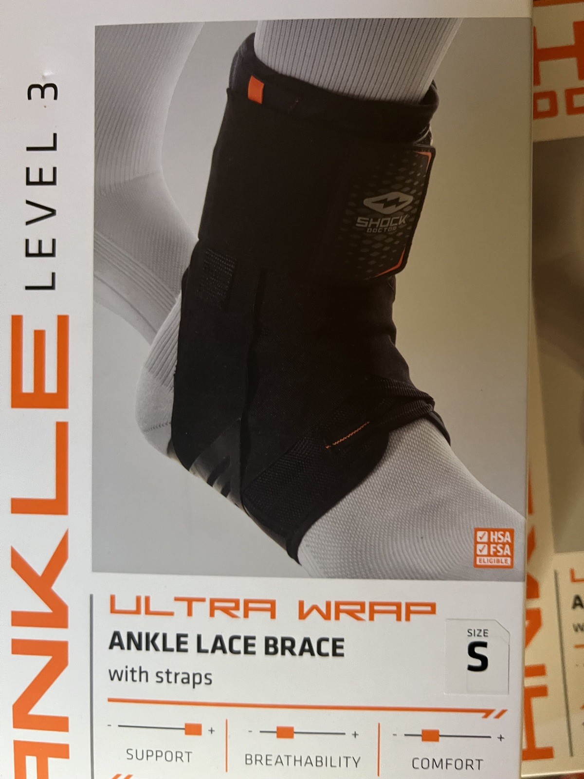 Shock Doctor Ultra Wrap Lace Ankle Support/brace – Black – small 8-8.5